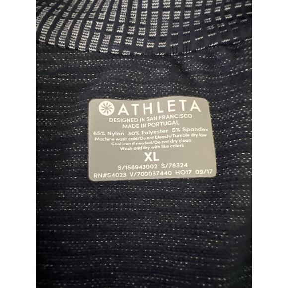 Athleta 1/2 Zip Shirt Womens XL Slim Fit Gray Run Wild Stretch Thumb Loops Layer - Picture 5 of 8